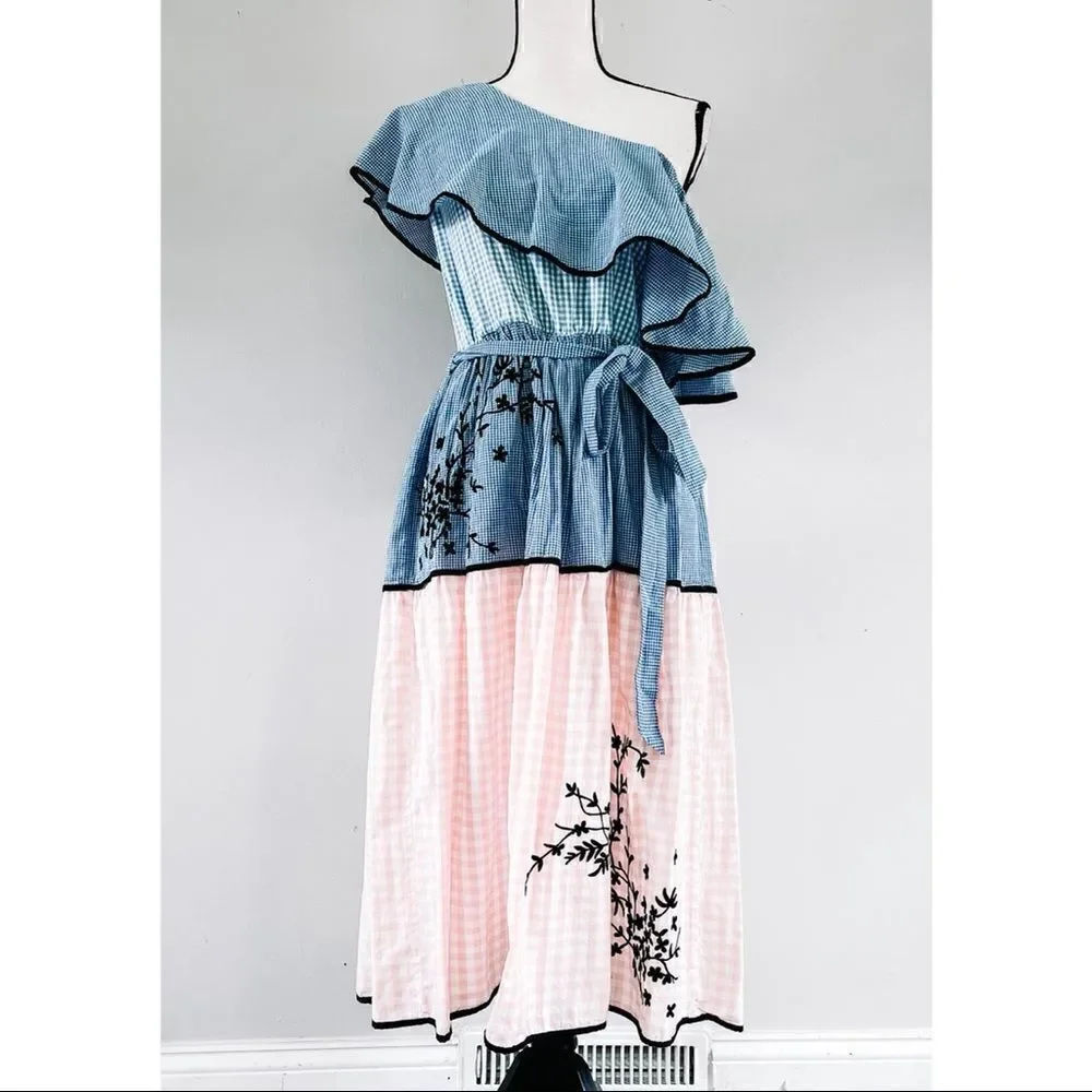 Hemant & Nandita Dress Melantha Floral Gingham